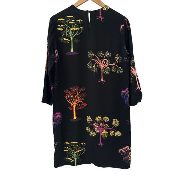 Stella McCarrney Multicolor Psychedelic Trees Shift Dress Size Medium (EU 40) - Picture 3 of 11